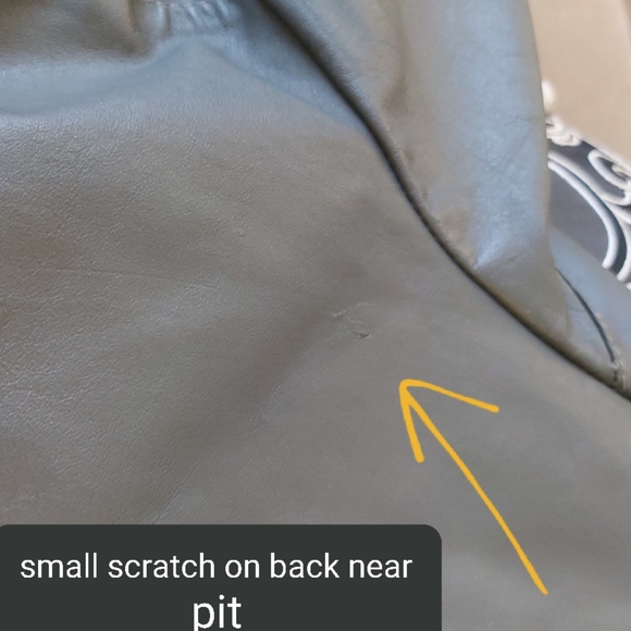 Mario Delfino vintage leather bomber jacket gray zip up moto biker - Picture 16 of 16